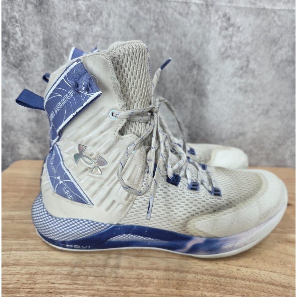 Under Armour HOVR Highlight Ace Volleyball Shoes Womens 8 White Royal Blue 30274